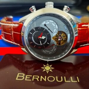 BERNOULLI CORONA GRAY MULTI FUNCTION AUTOMATIC WATCH